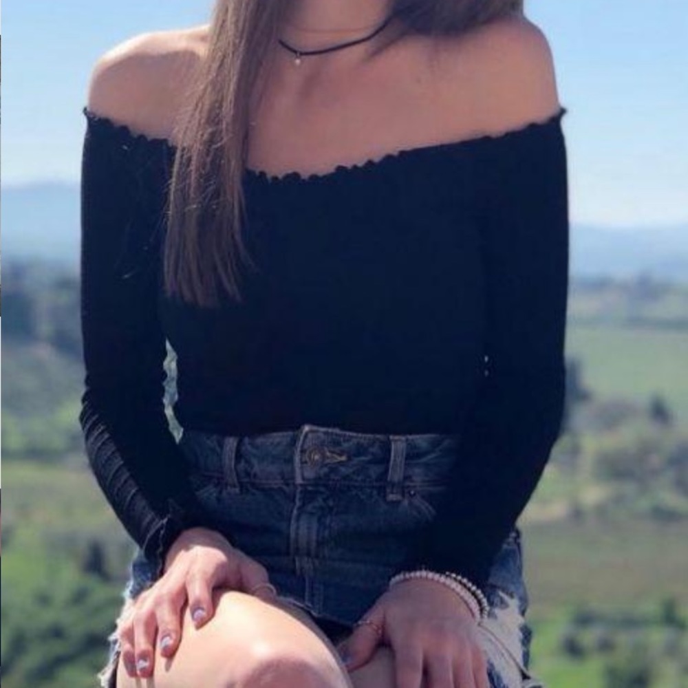 Garage off the shoulder top